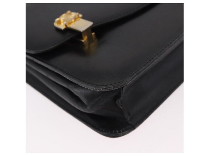 Céline CELINE Chain Shoulder Bag Leather Black Gold - vista 8