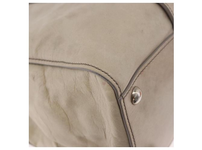 Miu Miu Hand Bag Leather 2way Gray Silver - vista 16