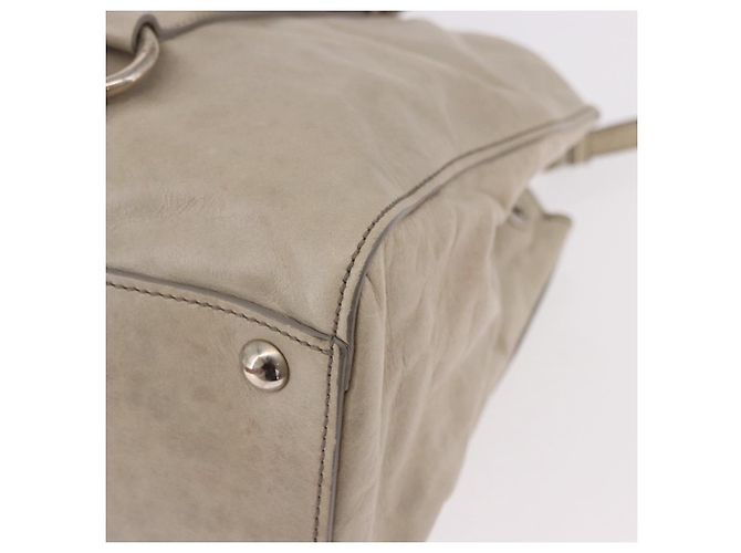 Miu Miu Hand Bag Leather 2way Gray Silver - vista 17