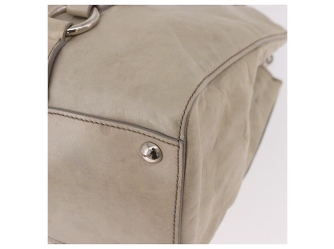Miu Miu Hand Bag Leather 2way Gray Silver - vista 19