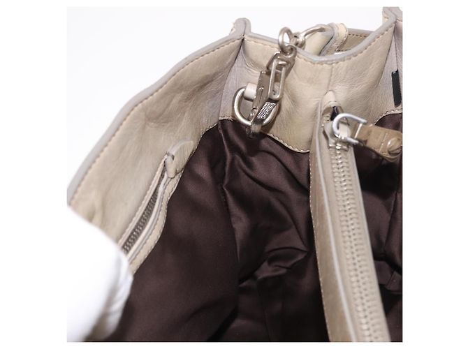 Miu Miu Hand Bag Leather 2way Gray Silver - vista 25