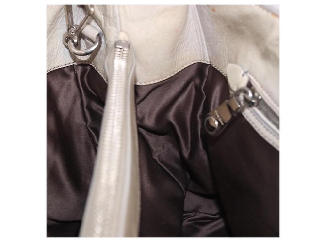 Miu Miu Hand Bag Leather 2way Gray Silver - vista 26