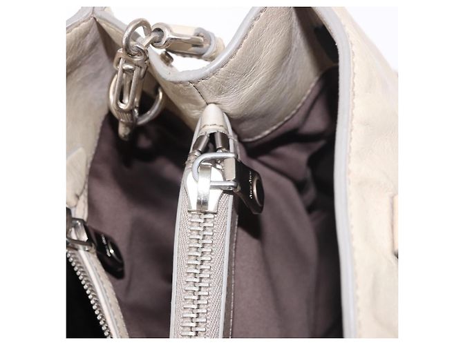 Miu Miu Hand Bag Leather 2way Gray Silver - vista 29