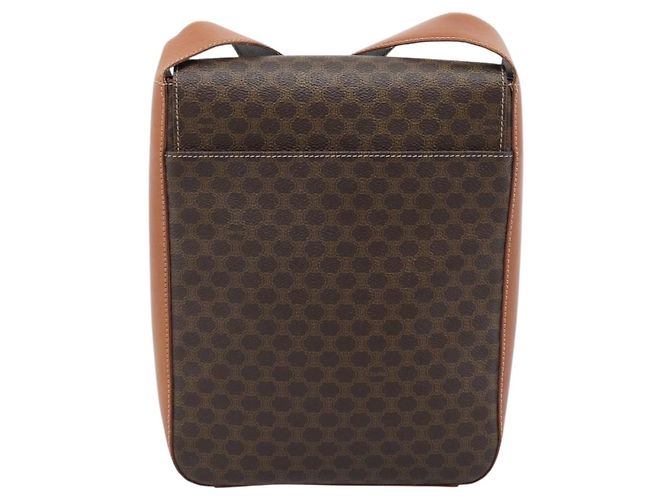 Céline CELINE Macadam Canvas Shoulder Bag PVC Leather Brown Gold - vista 2