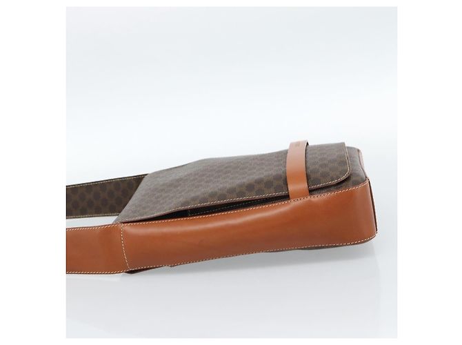 Céline CELINE Macadam Canvas Shoulder Bag PVC Leather Brown Gold - vista 3