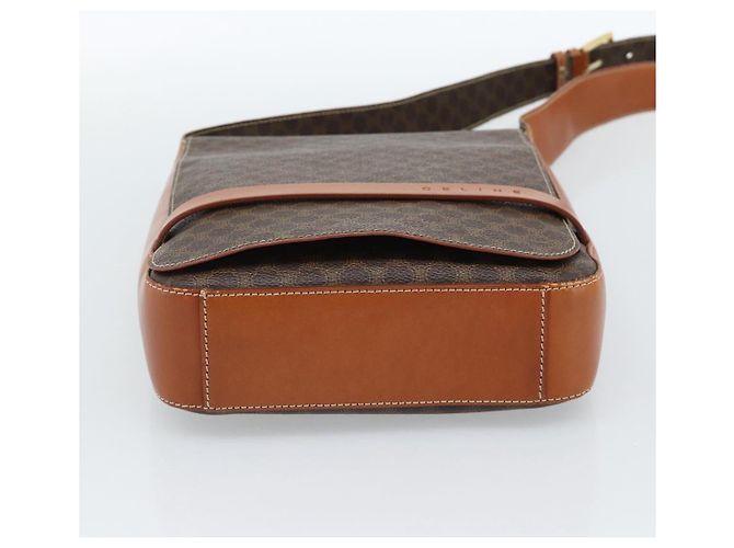 Céline CELINE Macadam Canvas Shoulder Bag PVC Leather Brown Gold - vista 5