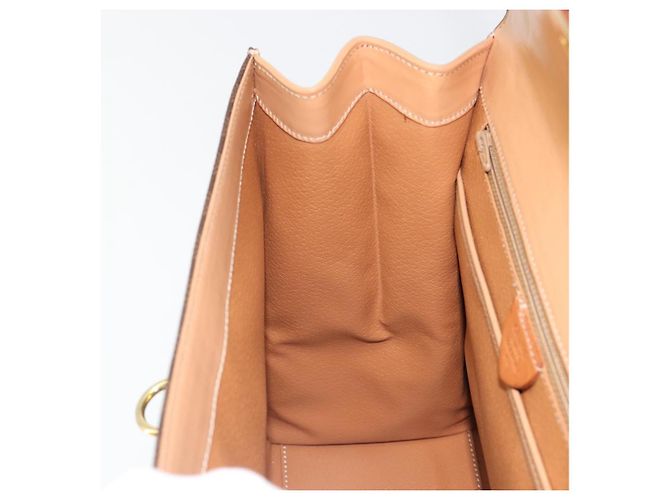 Céline CELINE Macadam Canvas Hand Bag PVC Leather Brown Gold - vista 22
