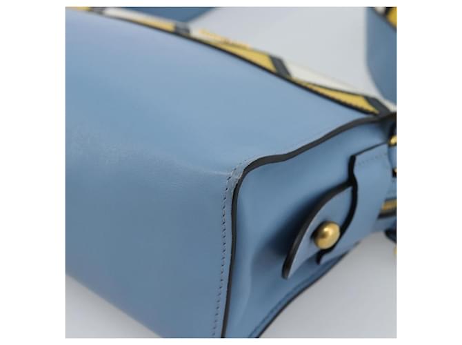 PRADA Shoulder Bag Leather Light Blue Gold - vista 15