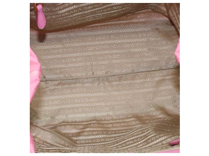 PRADA Hand Bag Nylon Pink Gold - vista 11