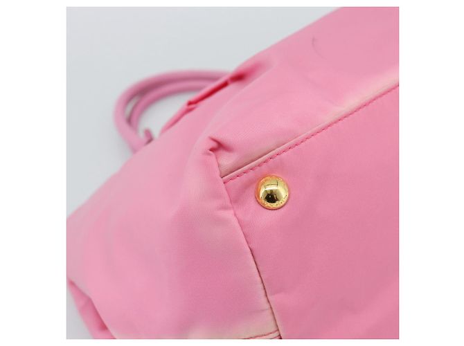 PRADA Hand Bag Nylon Pink Gold - vista 14