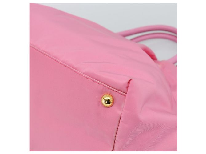 PRADA Hand Bag Nylon Pink Gold - vista 15