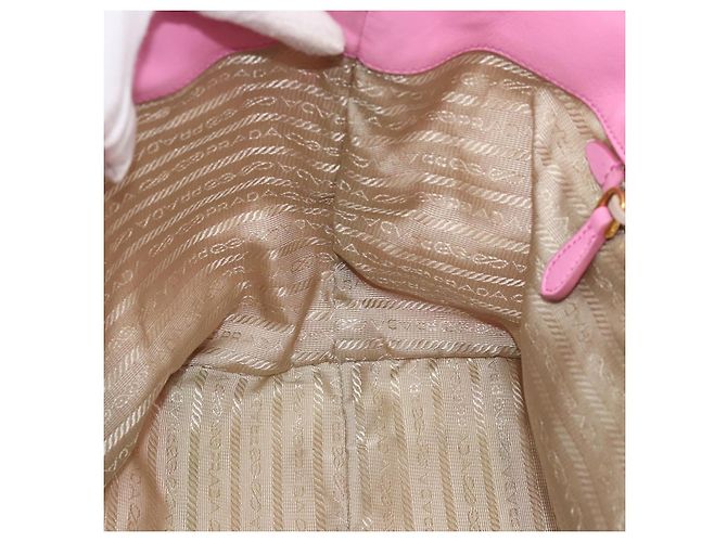 PRADA Hand Bag Nylon Pink Gold - vista 19