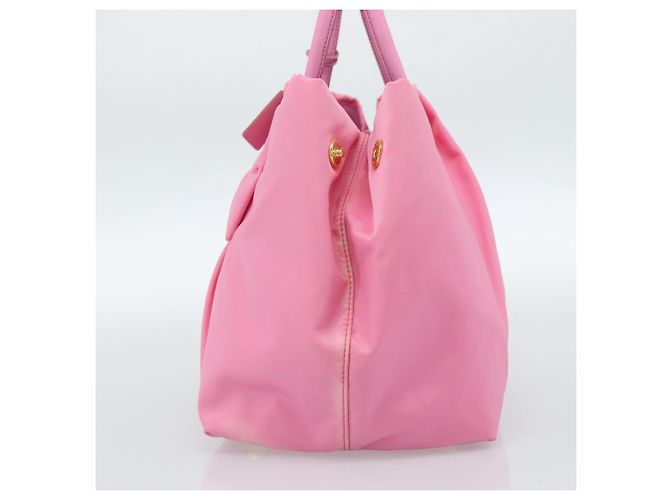 PRADA Hand Bag Nylon Pink Gold - vista 4