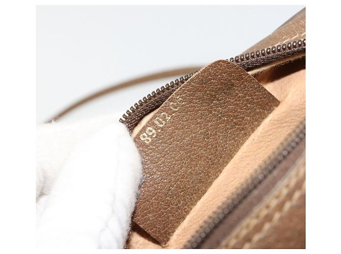 GUCCI GG Supreme Web Sherry Line Bag PVC Beige Gold 89 02 066 - vista 12