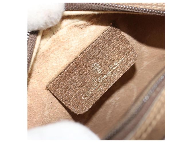 GUCCI GG Supreme Web Sherry Line Bag PVC Beige Gold 89 02 066 - vista 18