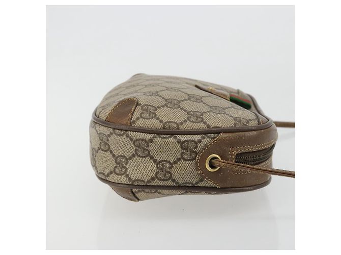 GUCCI GG Supreme Web Sherry Line Bag PVC Beige Gold 89 02 066 - vista 3