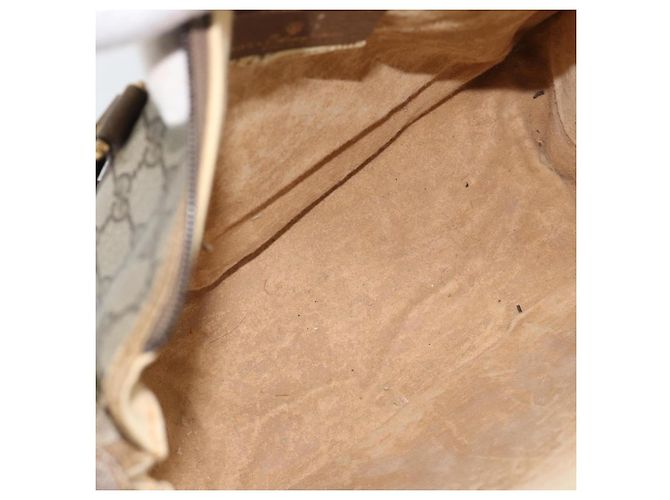 GUCCI GG Supreme Web Sherry Line Bag PVC 2way Beige Gold 41 02 039 - vista 11