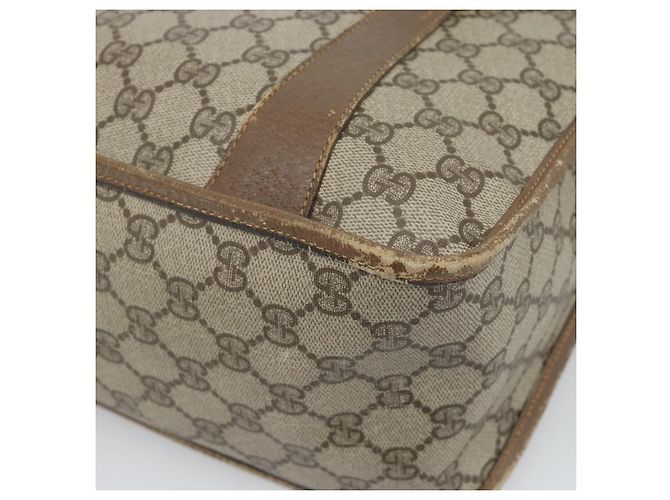GUCCI GG Supreme Web Sherry Line Bag PVC 2way Beige Gold 41 02 039 - vista 16
