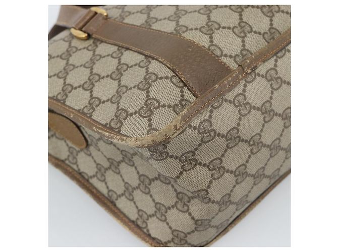 GUCCI GG Supreme Web Sherry Line Bag PVC 2way Beige Gold 41 02 039 - vista 17