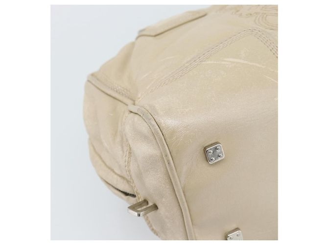 LOEWE Anagram Hand Bag Leather Beige Silver - vista 14