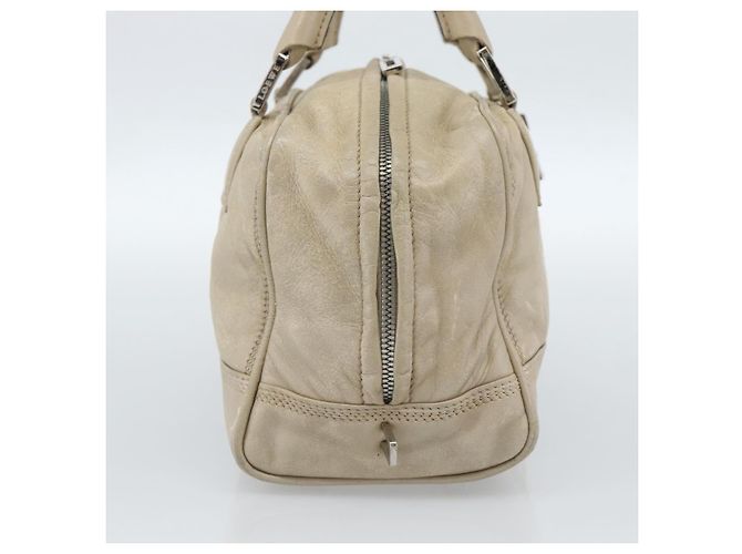 LOEWE Anagram Hand Bag Leather Beige Silver - vista 3