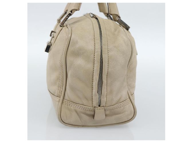 LOEWE Anagram Hand Bag Leather Beige Silver - vista 4
