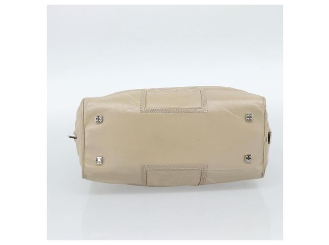 LOEWE Anagram Hand Bag Leather Beige Silver - vista 5