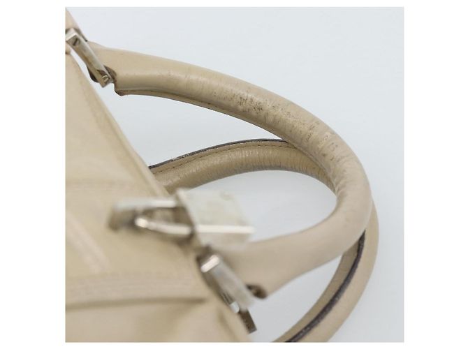 LOEWE Anagram Hand Bag Leather Beige Silver - vista 8