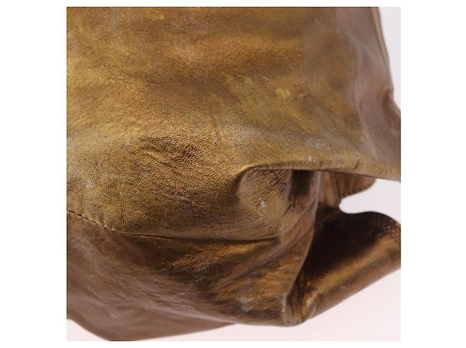 LOEWE Anagram Hand Bag Leather Bronze Gold - vista 14