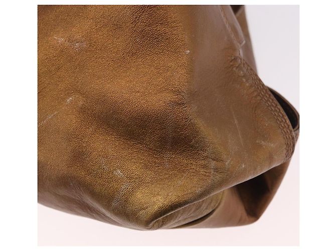 LOEWE Anagram Hand Bag Leather Bronze Gold - vista 16