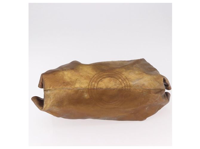 LOEWE Anagram Hand Bag Leather Bronze Gold - vista 5