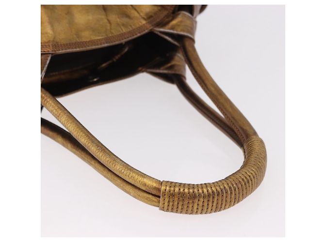 LOEWE Anagram Hand Bag Leather Bronze Gold - vista 7