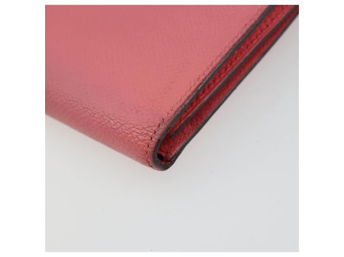 Hermès HERMES Bearn Soufflet Wallet Leather Pink - vista 15