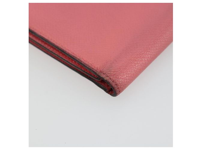 Hermès HERMES Bearn Soufflet Wallet Leather Pink - vista 16