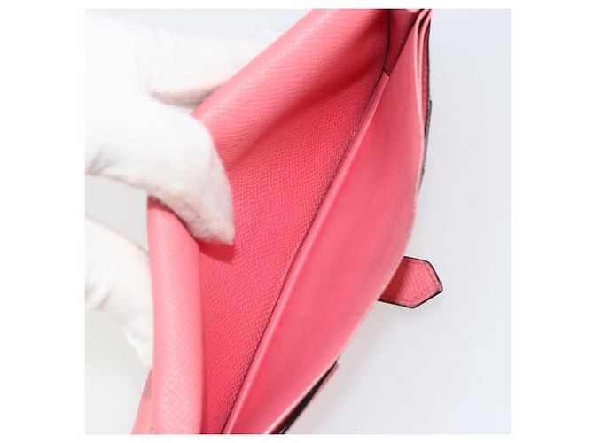 Hermès HERMES Bearn Soufflet Wallet Leather Pink - vista 20