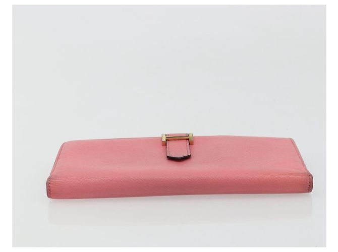 Hermès HERMES Bearn Soufflet Wallet Leather Pink - vista 6