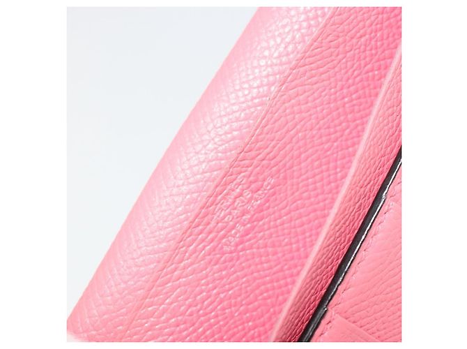 Hermès HERMES Bearn Soufflet Wallet Leather Pink - vista 9