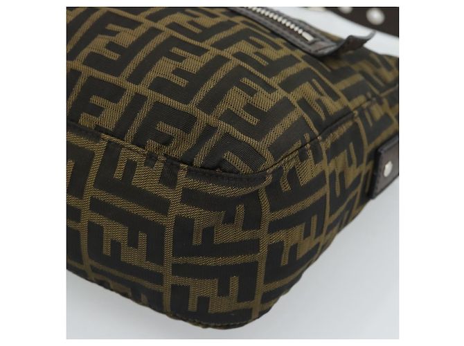 FENDI Zucca Canvas Shoulder Bag Black Brown - vista 14