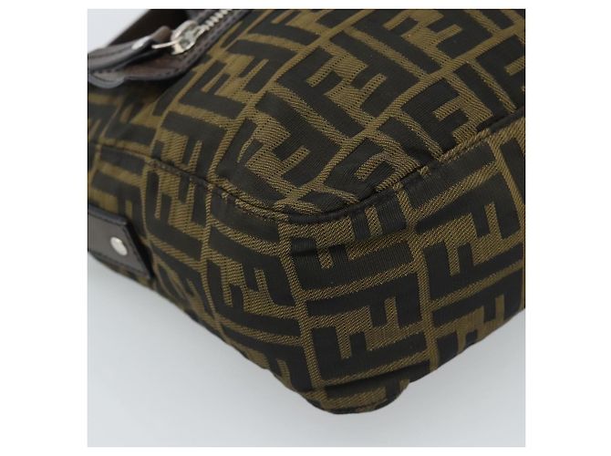 FENDI Zucca Canvas Shoulder Bag Black Brown - vista 15
