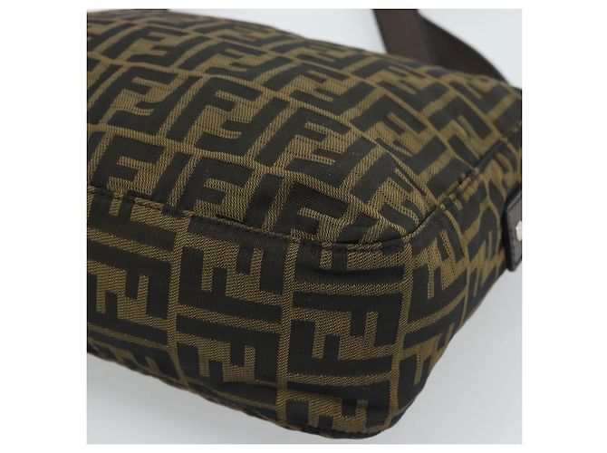 FENDI Zucca Canvas Shoulder Bag Black Brown - vista 16