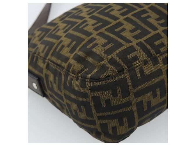 FENDI Zucca Canvas Shoulder Bag Black Brown - vista 17