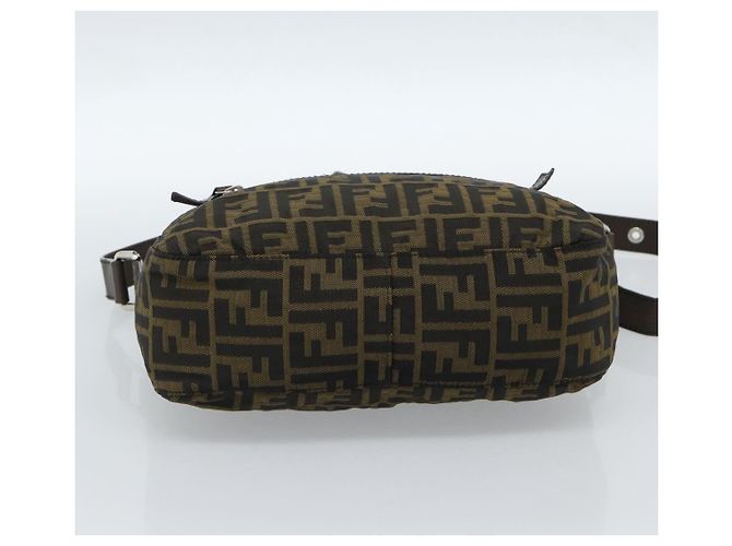 FENDI Zucca Canvas Shoulder Bag Black Brown - vista 5