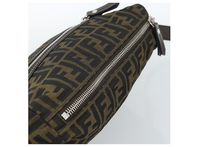 FENDI Zucca Canvas Shoulder Bag Black Brown - vista 6