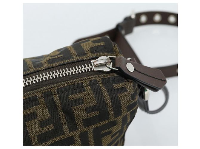 FENDI Zucca Canvas Shoulder Bag Black Brown - vista 9