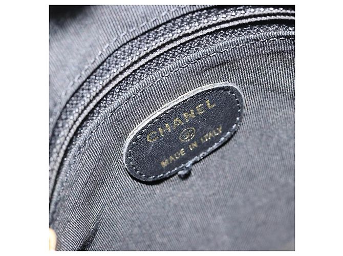 CHANEL Shoulder Bag Lamb Skin Gray Gold CC - vista 10