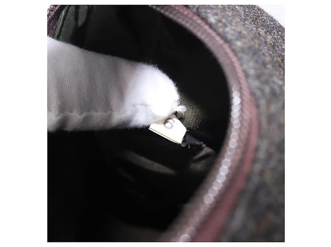 PRADA PRADA Sports Hand Pouch Wool Khaki Silver - vista 12