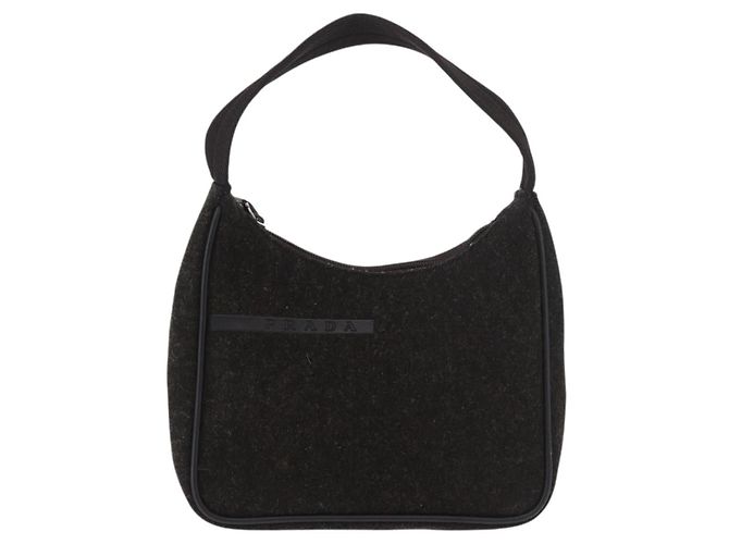 PRADA PRADA Sports Hand Pouch Wool Khaki Silver - vista 13