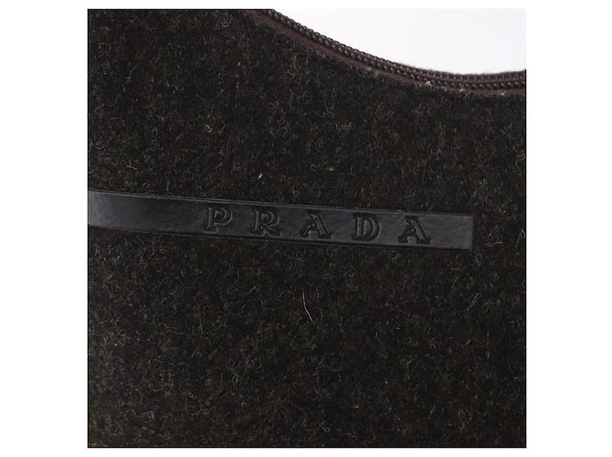 PRADA PRADA Sports Hand Pouch Wool Khaki Silver - vista 19