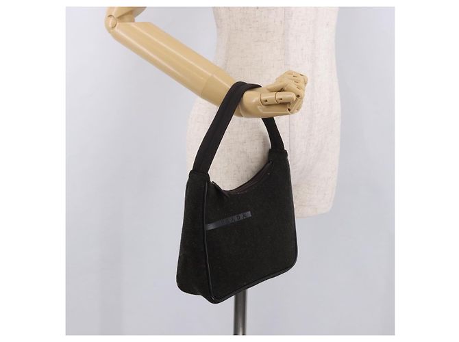PRADA PRADA Sports Hand Pouch Wool Khaki Silver - vista 22