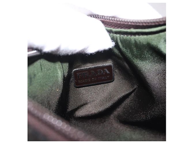 PRADA PRADA Sports Hand Pouch Wool Khaki Silver - vista 9